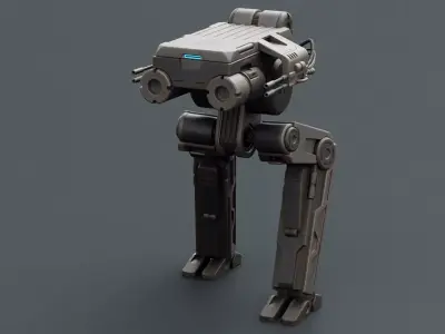 MECHA WALKER R-1 RIGGED 3D model