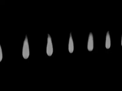 Candle Flame set 01 3D model