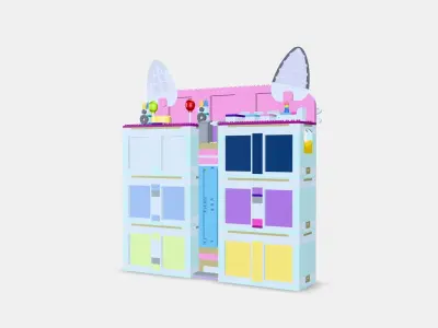 LEGO Gabby doll house toys 10788 Gabi doll house Low-poly 3D model