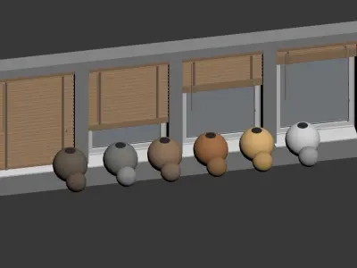 Wood Blinds Venetian version 3 -  length 90cm 3D model