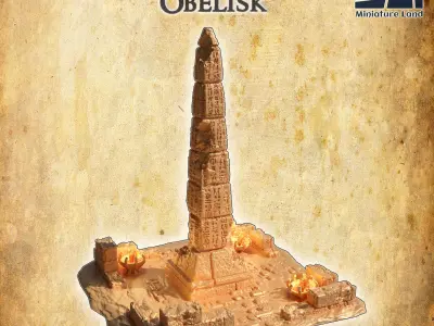 Desert Obelisk Tabletop Terrain 28 mm 3D print model
