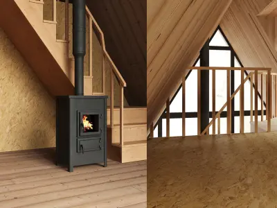 A-frame house 3D model