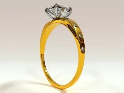 Diamond Ring 3D model 7