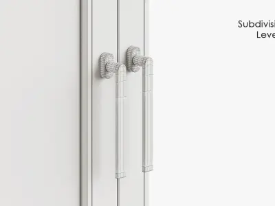 Modern style sliding windows and doors 3D model