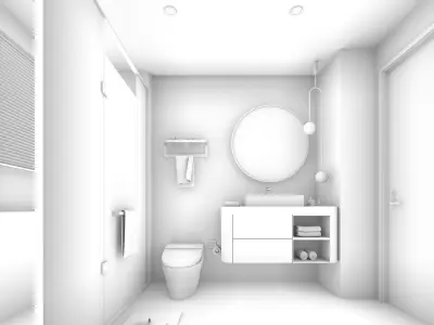 3D model of modern toilet 3D model