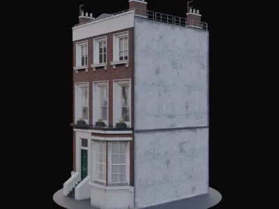 Building asset2 Low-poly 3D model