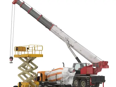 Construction Vehicles Rigged Collection 3D Models 