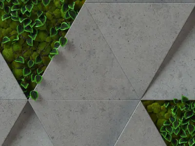 moss concrete - seamless 3d wall panel Texture