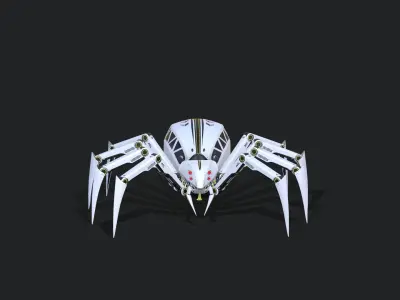Spider Robot  Low-poly 3D model