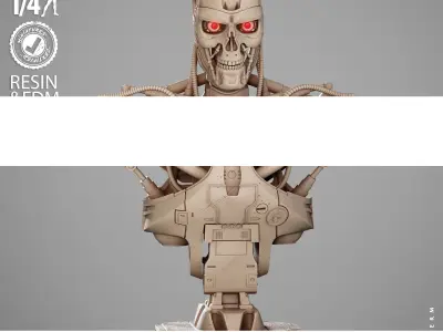 Wicked Movies T 800 Portrait Bust 3D print model 3D print model