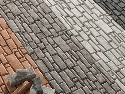 Paving brick bevel 3D model