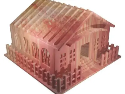 Spectacular Cartoon House Low-poly 3D model