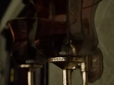 Wall Lamp Low-poly 3D model