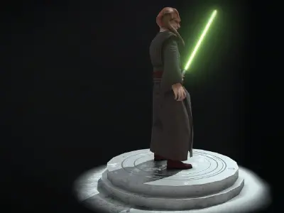 Star Wars Jedi - Saesee Tiin Low-poly 3D model