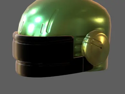 Helmet plastic mask protection pollution ball shaped  Low-poly 3D model