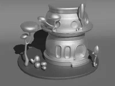 Cute Circular House Free 3D model