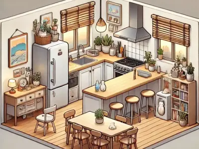 Kitchen Low-poly 3D model purchase