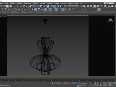 Chandelier cage pendant light Low-poly 3D model