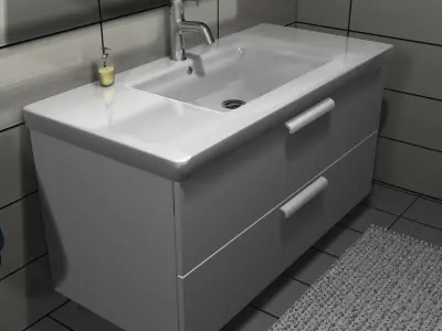 Bathroom Furniture Scene 3D model