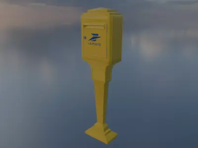 Mailbox French 1950 3D model