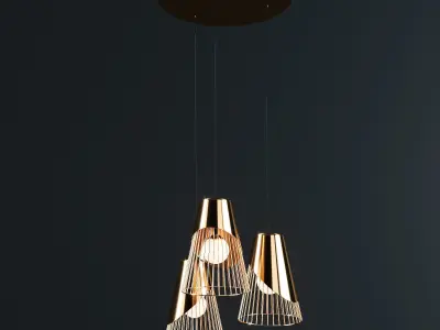 Conic Section Pendant Light 3D model