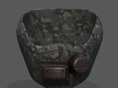 Gas mask respirator scifi futuristic  Low-poly 3D model