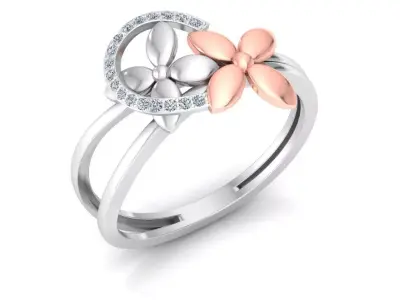 Silver flower 3D model