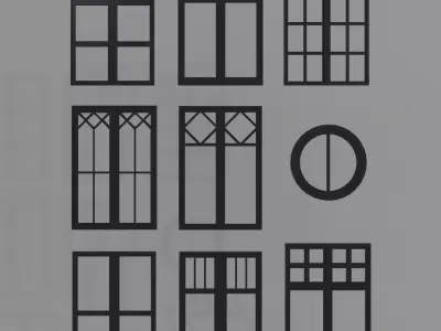 Window Collection Free low-poly 3D model