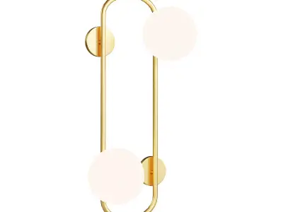 Nordic Modern Geometric Glass Wall Light M468 3D model