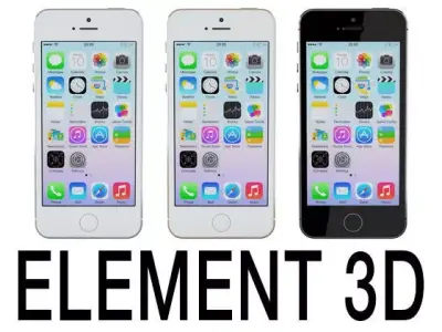 Apple iPhone 5s for Element 3D 3D model