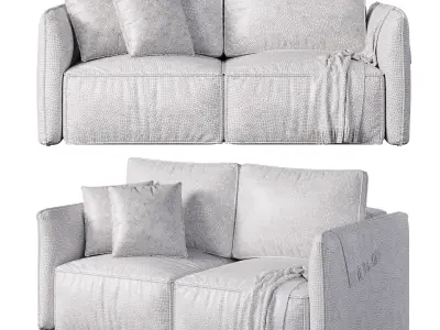 Sofa oljen mini happy Low-poly 3D model