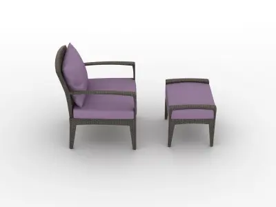 Dedon Panama Lounge Chair 3D model