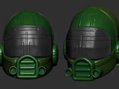 helmet high poly sculpt 3d printable ver 7 3D model 3D model 64