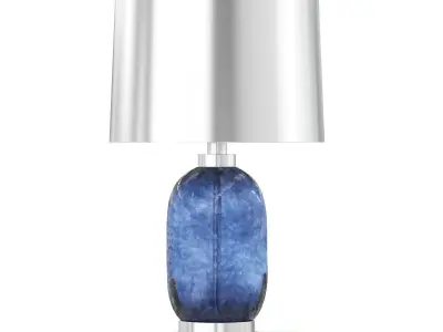 Blue and Metal Table Lamp 3D Model 3D model