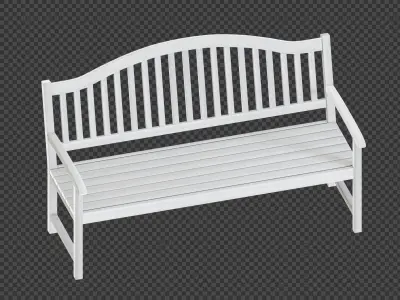Bench white and old white 3D model