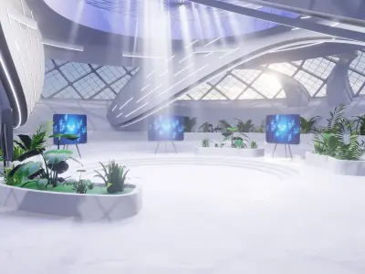 Sci Fi Exhibition Hall Interior 3D model