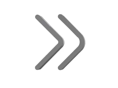 3d angle double left Low-poly 3D model