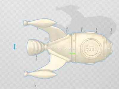 Bitcoin Rocket To The Moon 3D print model