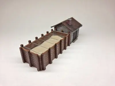 N Scale Sand Drying House 3D print model