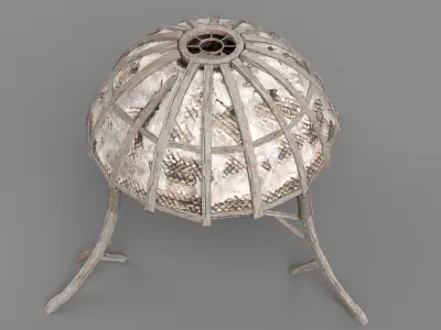 Wooden Dome Low-poly 3D model