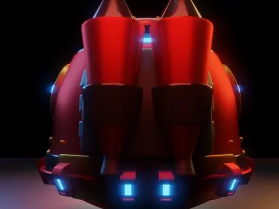 Japanese Robot Durama toy Low-poly 3D model