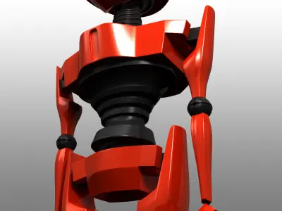 Simple Robot Low-poly 3D model get