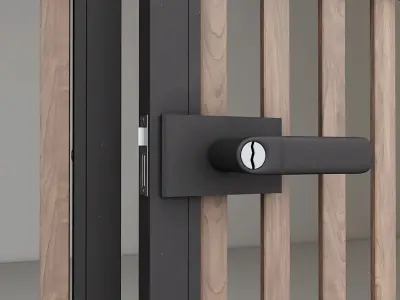 Aluminium door 2 3D model