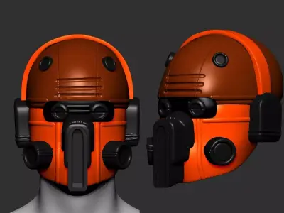 helmet high poly sculpt 3d printable  3D model 116