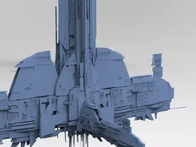 Sci-Fi Assassin tower Base 3 3D model