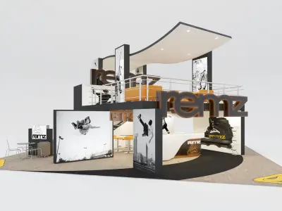 VRay - C4D scene files - Exhibition stand Interior 3D model 3D model