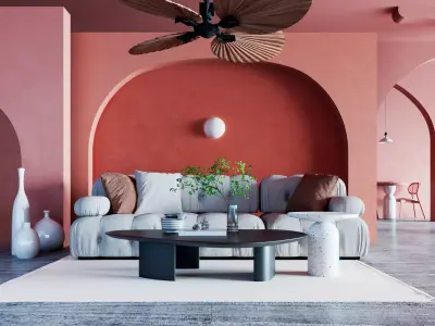 Art Deco-sitting area 3D model