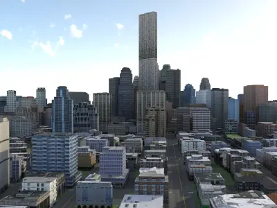 City 78 Low-poly 3D model
