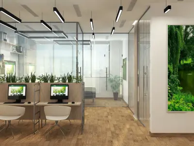 Modern Office Interior Design 3D model