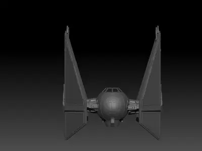 Tie Interceptor 6 inch Scale Vehicle Star Fighter 3D print model